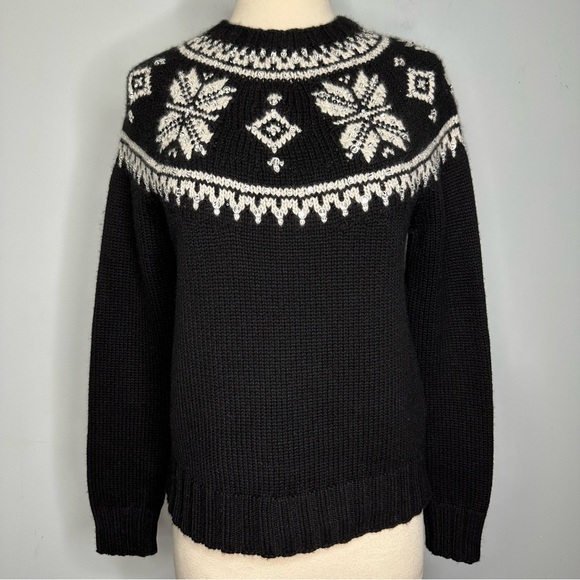 Ralph Lauren Purple Label Hand Knit Embellished 100% Cashmere Fair Isle Sweater - Picture 3 of 16